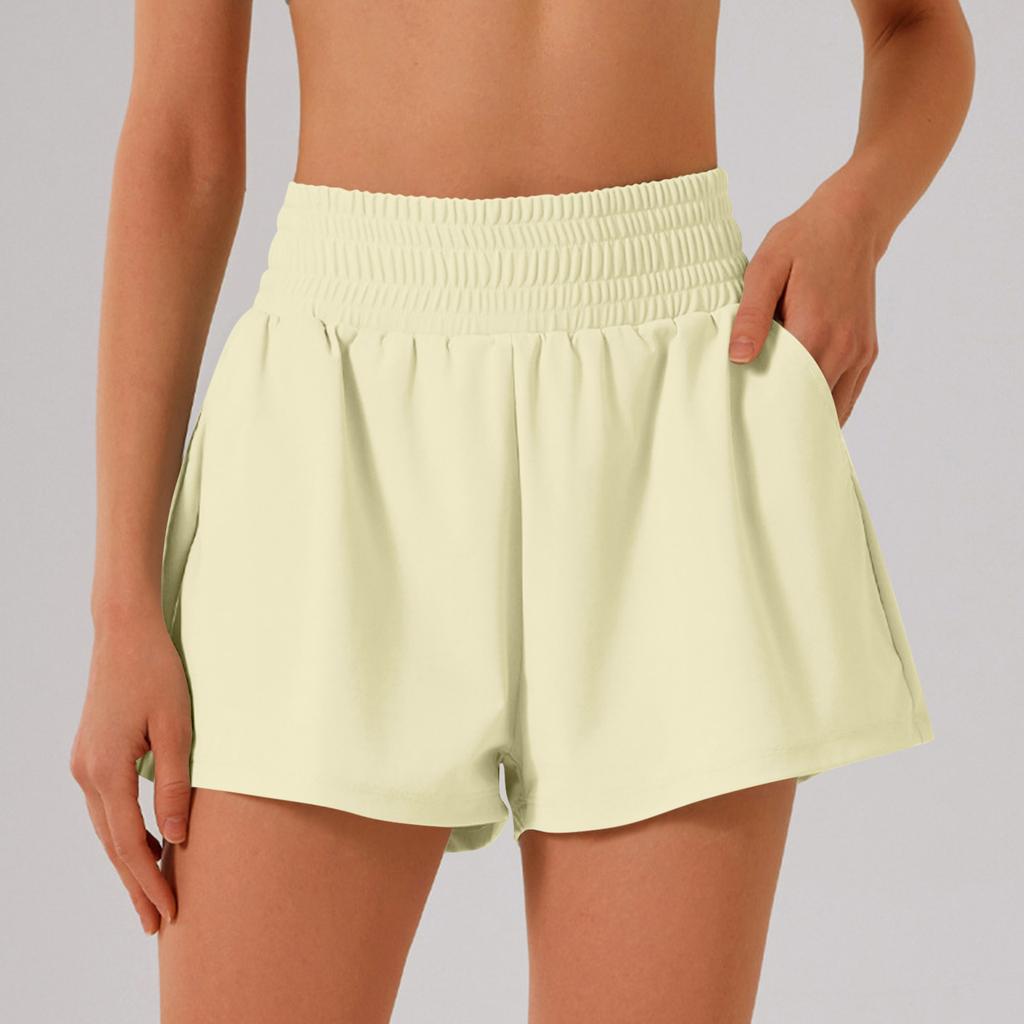 Women's High Waist Athletic Shorts Lightweight Quick Dry Running Shorts with Elastic Waistband and Inner Lining for Gym Yoga and Casual Wear