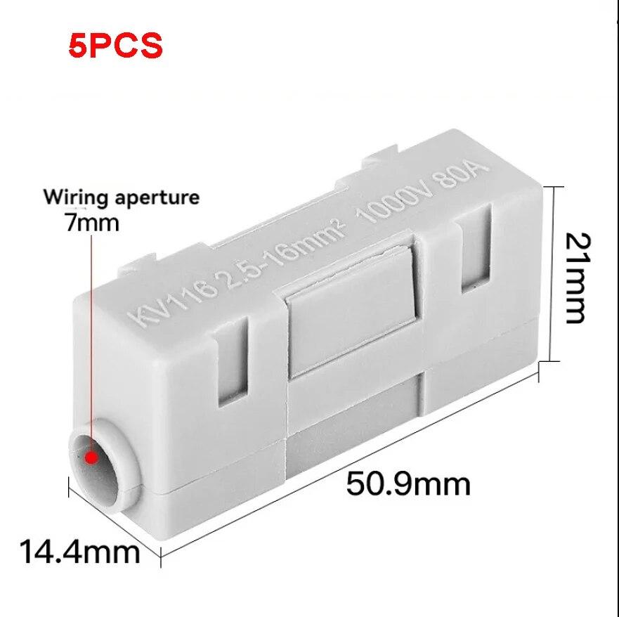

5 PCS 80A High Current Terminal Quick Docking Terminal 1000V Copper Terminal Quick Connector Can Be Spliced Through