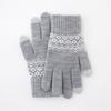 1 Pair Winter Warm Knitted Gloves for Women Men Touch Screen Full Finger Gloves Cold Weather Windproof Thicken Gloves for Skiing Cycling Hiking