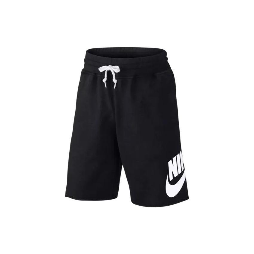 Nike Large Logo Printing Elastic Waistband Drawstring Sports Shorts Black Men s 905299-010 L