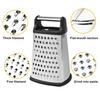 Cheese Grater with Container 4 Sides Box Grater for Vegetable Ginger Cutter Handheld Kitchen Food Shredder for Cheese Zest Veggies