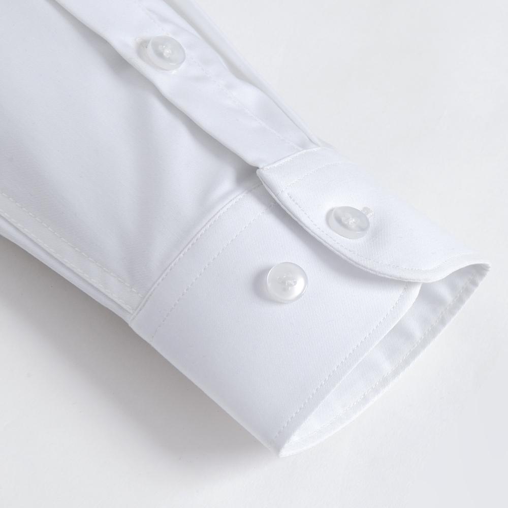 Men's Trendy Solid Dress Shirt, Casual Slightly Stretch Breathable Button Up Long Sleeve Shirt For Formal Business Occasions