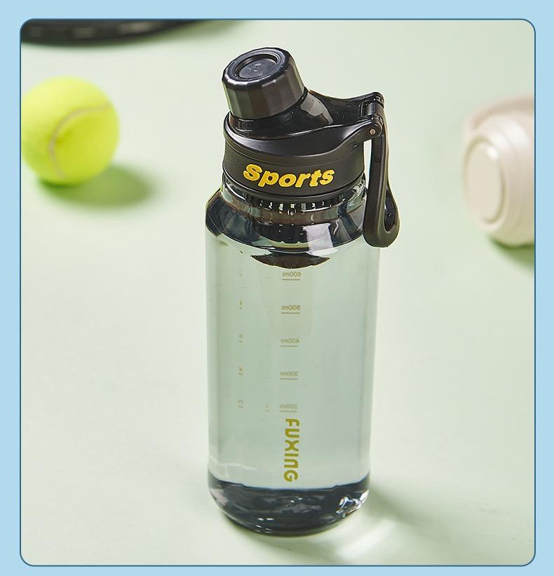 Outdoor Activity Fitness Portable Water Cup Large Capacity Sports Water Bottle Car Cup with Scale Student Plastic Cup With Handle