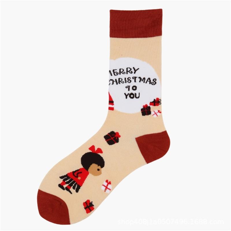 Christmas Crew Socks Funny Novelty Ankle Socks Cartoon Christmas Socks Casual Booties Socks Calf Socks for Women Men