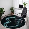 1PC Guitar Waves Office Round Area Rug, Mat Suitable For Office, Under Office Chairs Bedroom Living Room Home Decor, Room Deco