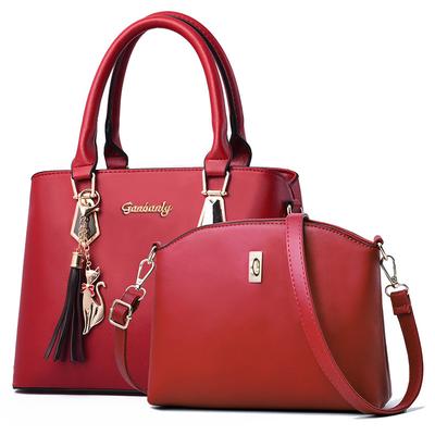 New Fashion Two Piece Set Women's Handbag with Wallet Quality Leather Shoulder Bag Women's Crossbody Bag Casual Tote Bags
