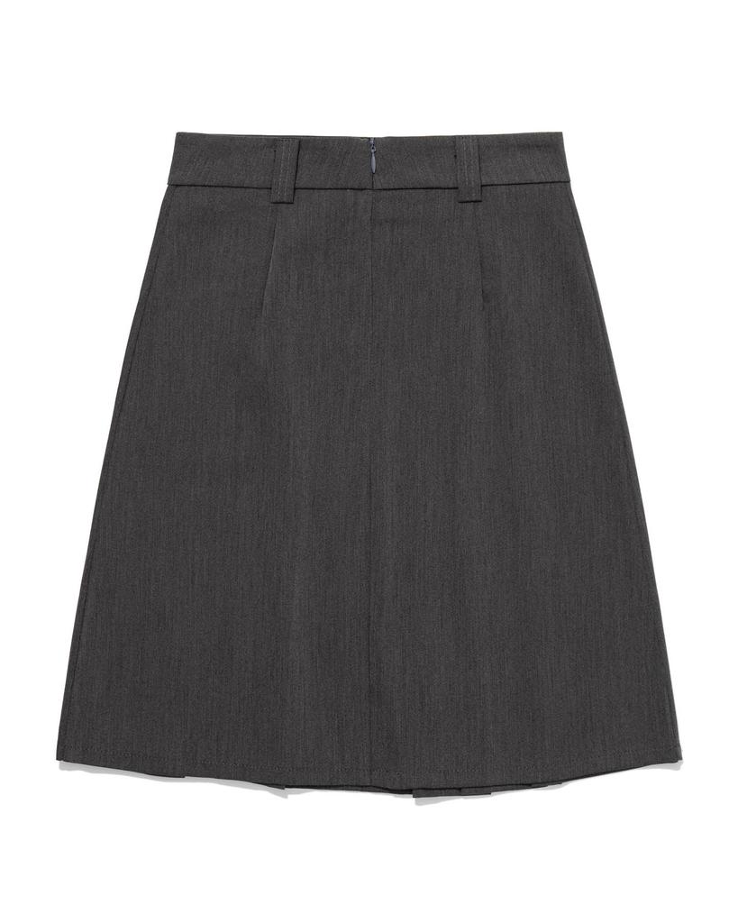 MOAA Minimal Pleated A-Line Skirt (Black)