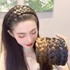 Retro Thick Braid Wig Headband Women Fashion High Cranial Top Hair Hoop Accessory