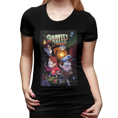 Gravitys Falls T-Shirt für Damen Rundhalsausschnitt Streetwear T-Shirts Damen Kurzarm Sommerkleidung Tops