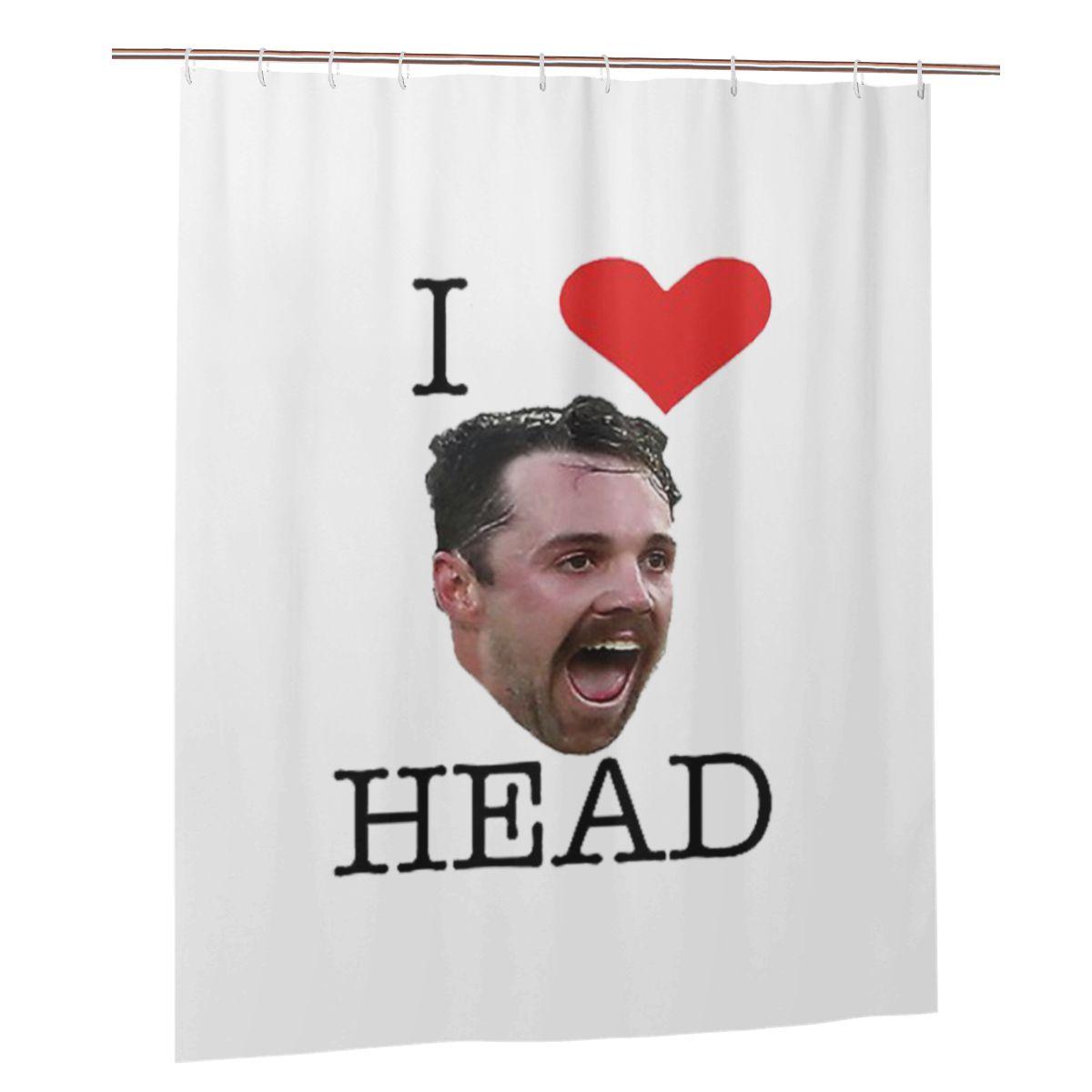 

I Love Travis Head Shower Curtain Bathroom Polyester Waterproof Bath Curtains With Hooks W60H190(CM)-1 Pcs