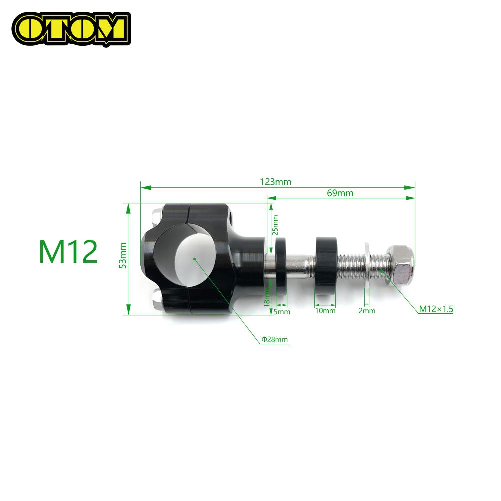 OTOM Motorbike 2 Pcs M12 CNC 28mm Bar Clamps Handlebar Risers Adapter For KTM Honda Suzuki YZF BMW Pit Dirt Off-Road Motorcycle