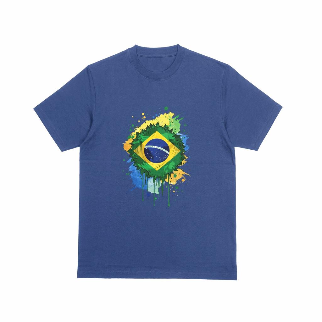 BRASIL Tshirt Country Nation Flag Football Brazil Fan Tee