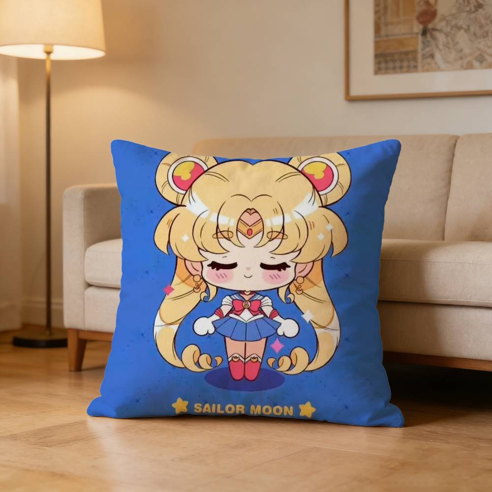 Cute Usagi Tsukino  Sailor Moon Pillow Case Pattern Printed Pillowcase For Living Room Sofa Cushion Cover