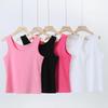 26 New Women's Slim Fit Round Neck Solid Color Vest - Versatile Base Layer