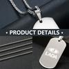 Stainless Steel Car Custom Engraved Necklace Square Pendant Gift For Lada Vesta Granta Largus Vaz Samara Vesta Niva 4X4 2110 F3