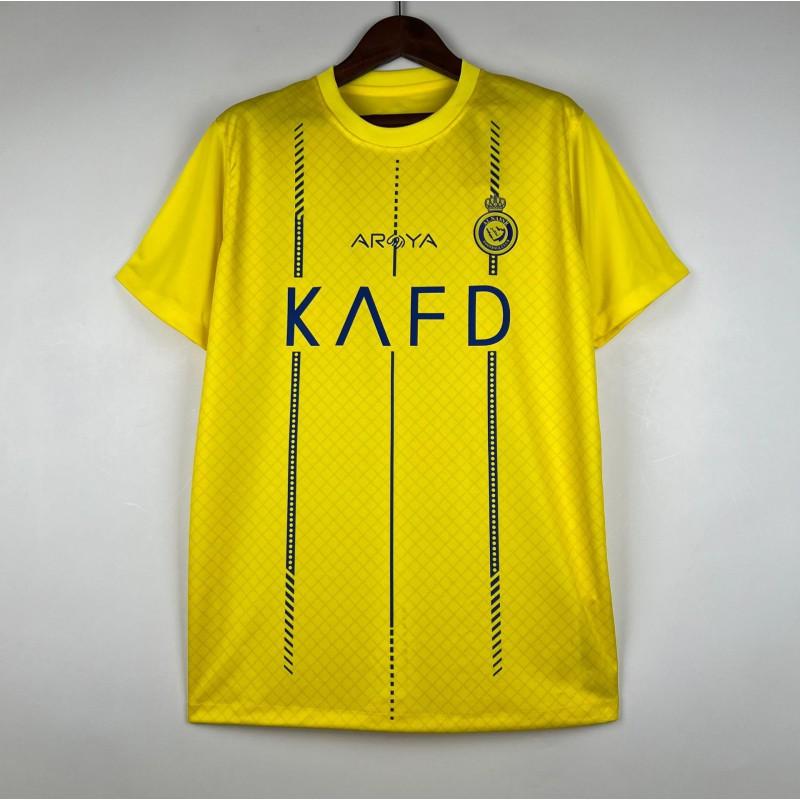 Al Nassr FC 2023-2024 Tricou de Casă și de Deplasare pentru Fani Bumbac Tricou de Fotbal Bărbați Femei S-XXL
