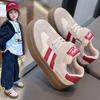 Children Casual Sneakers Boys Girls Lace Up Soft Bottom Hook and Loop Sports Shoes Kids Non-slip Breath Student Skateboard Shoes