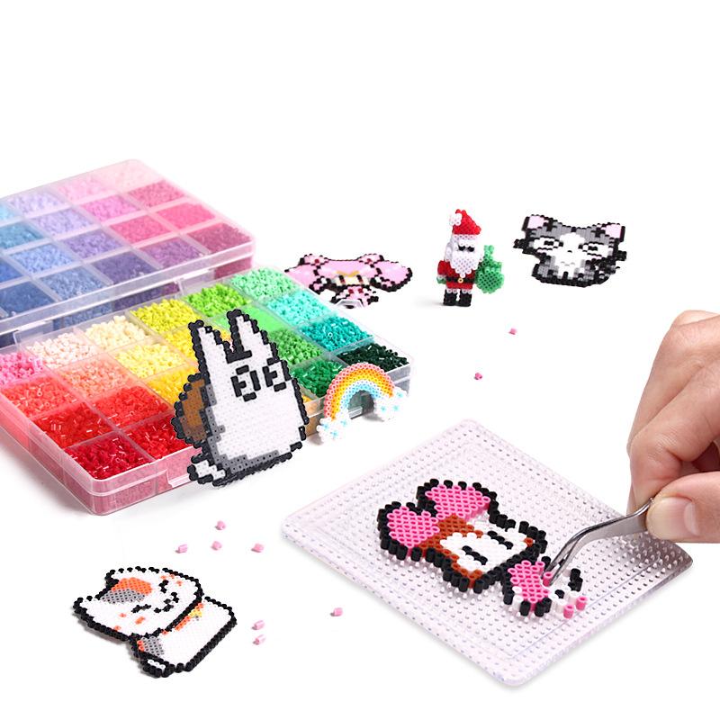 72 Colors 24 Colors 2.6Mm Perler Fuse Beads Iron Beads Kit Hama Beads 3D Puzzle Diy Toy Kids Creative Handmade Craft Toy Gift