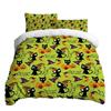 Halloween Three-piece Bedding Set Quilt Cover Pillowcase Brushed Fabric Thickened