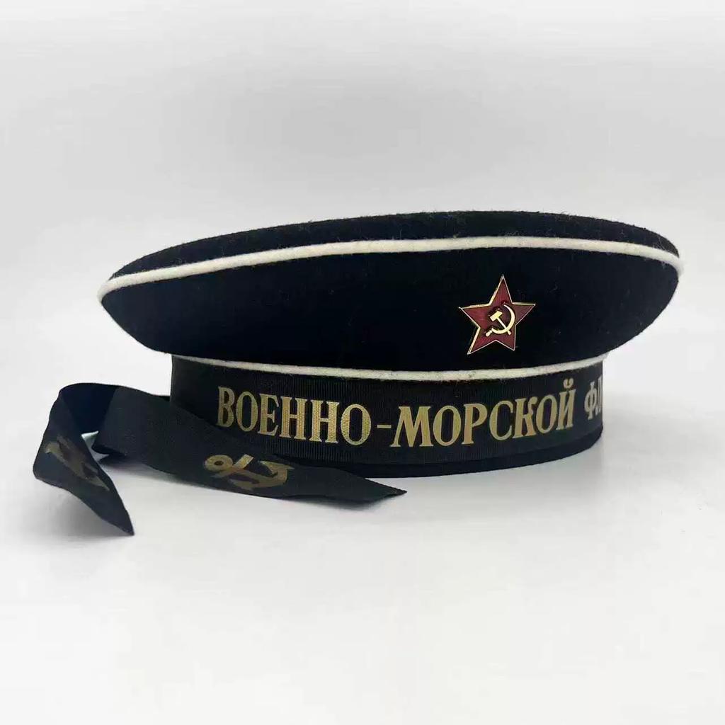 Soviet Union, sailor hat, with sailor hat badge, re-engraved from World War II
