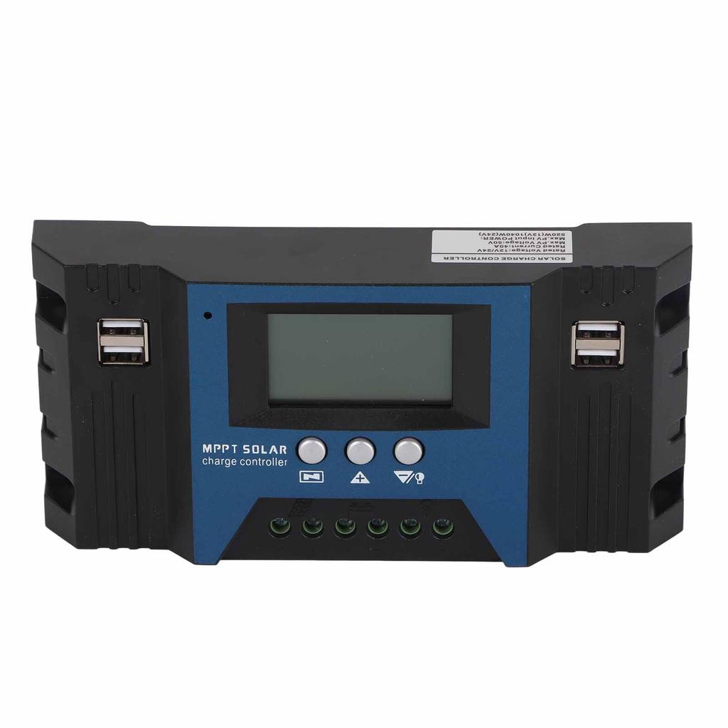 12V 24V Solar-Laderegler-Regler 4 USB-Anschlüsse 5V 2,5A Parameter einstellbar LCD-Anzeige für Zuhause Wohnmobil Boot 40A