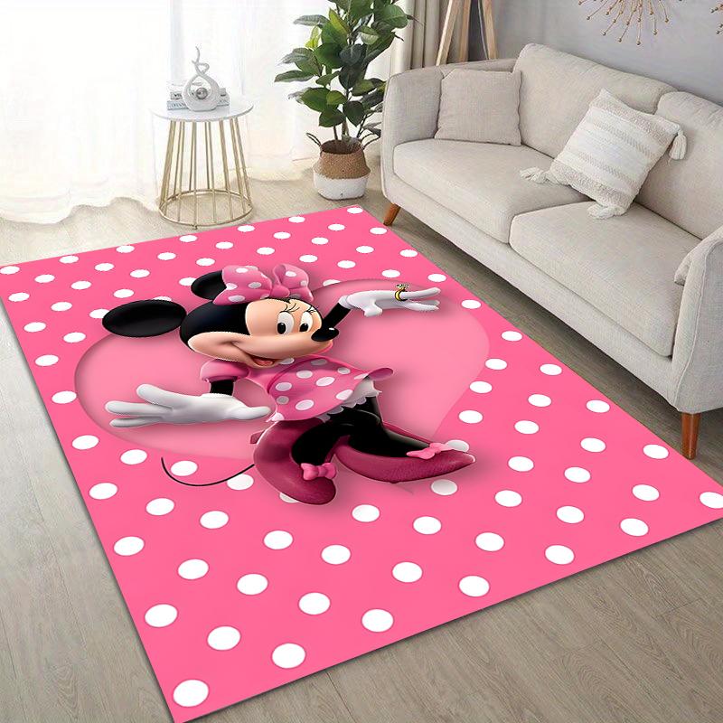 1PC Disney Minnie Mickey Mouse Print Carpet for Living Room Bedroom Kid's Room Home Decor Non-slip Mat Area Rug Luxury Gift
