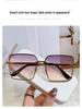 Gradient Cut-Edge Large Frame Women's Fashion Sunglasses - Slimming & Stylish Street Style