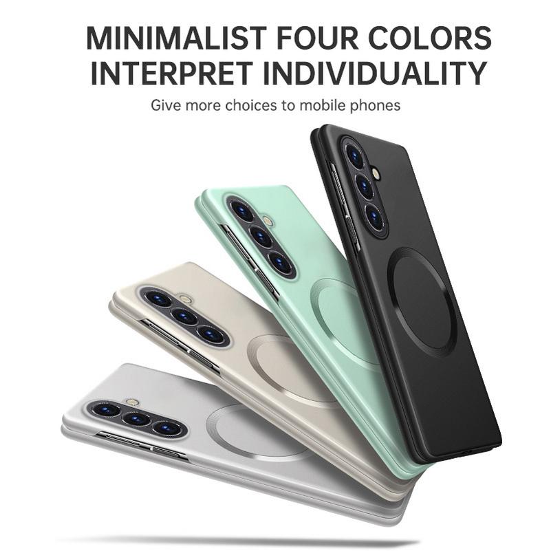 Slim Bezels with Magnetic Ring Case for Samsung Z Fold Wide Fold 8 Galaxy Z Fold 7 6 5 4 Ultra Thin Hard Camera Protective Cover