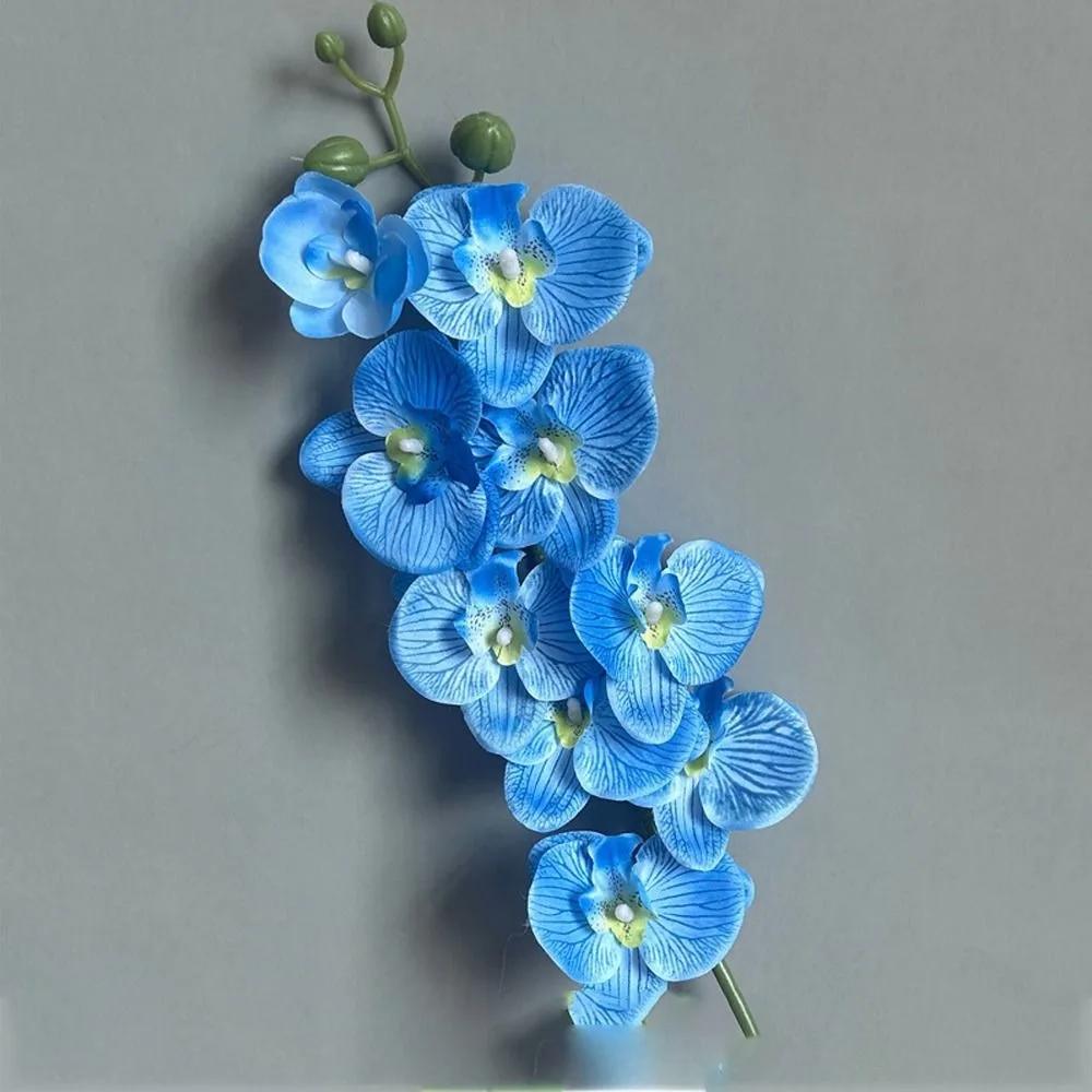 New 9-Heads Simulation Butterfly Orchid 3D Phalaenopsis Artificial Flower Real Touch Plants Silk Flower Home Decoration
