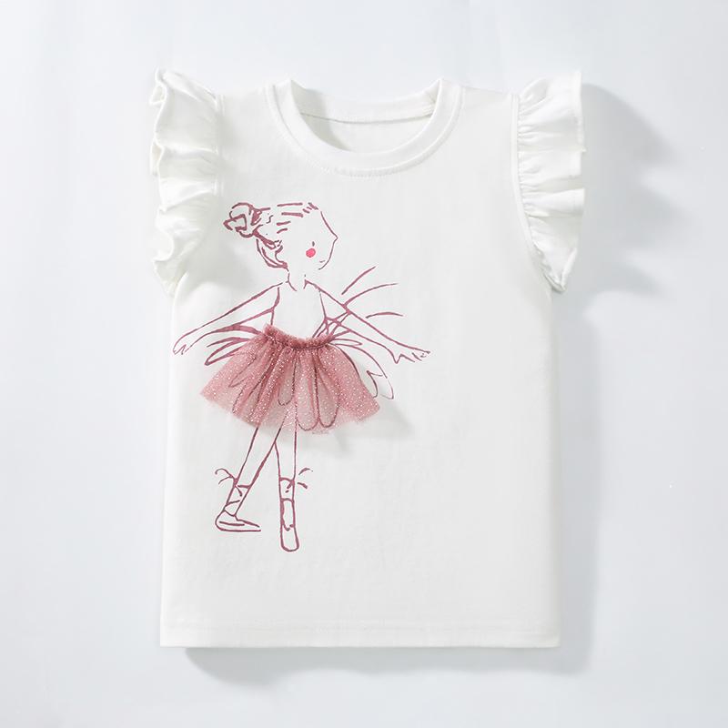 Little maven Summer 2026 Kids Clothes Cartoon Flowers Cats T Shirts Teenagers Baby Girls Tops Tees Children's Clothing T-shirts