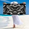 Butterfly Moon Sun Art Print Beach Towel, Large Soft Quick Dry Towel for Beach Camping Swimming