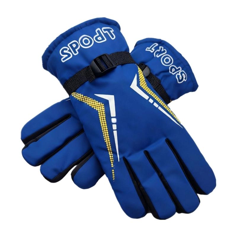 Winter Rutschfeste Skihandschuhe Winddichte Warme Handschuhe Kaltwetter Atmungsaktive Snowboardhandschuhe für Damen und Herren Langlebig blue