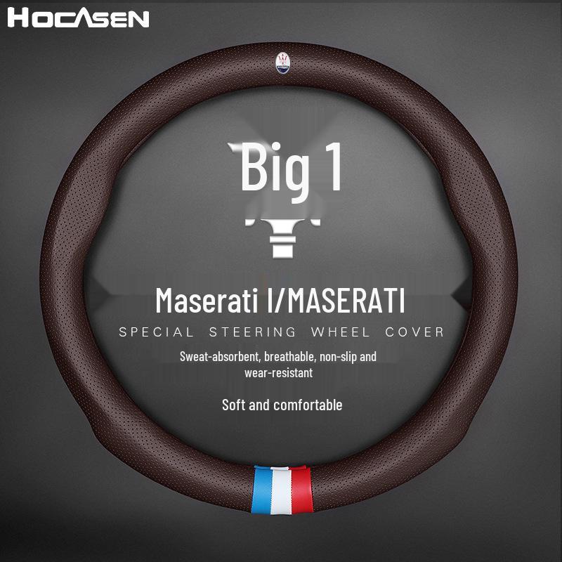 Husă volan din piele naturală pentru Maserati: Se potrivește modelelor Levante și Ghibli.