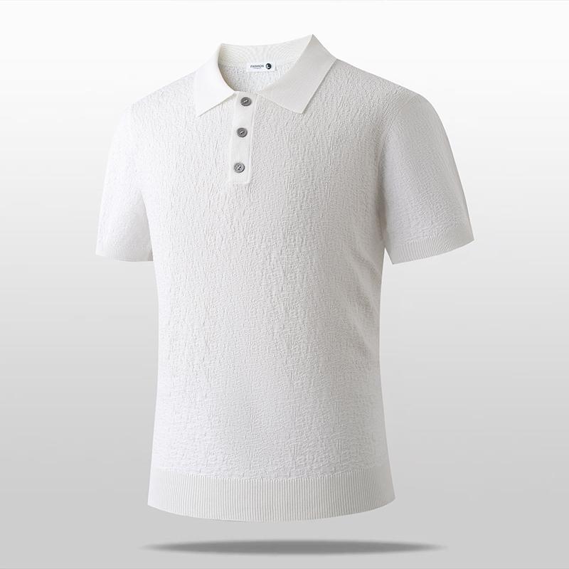 Short-sleeved POLO Shirt Men's T-shirt Casual Men's T-shirt Polo Shirt Solid Color T-shirt T
