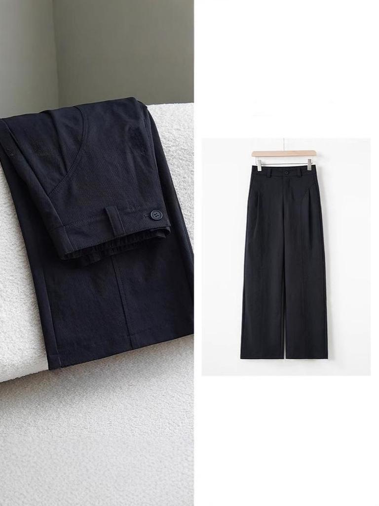 Early Autumn High-Waisted Slimming Wrinkle-Resistant Straight-Leg Pants