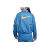 Nike Polo Collar Logo Print Long Sleeve Jacket Women jackets Starlight-Blue FN1941-402