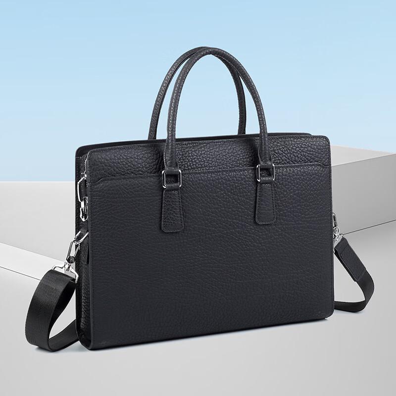 Мужской деловой портфель SCHWARZETIENNE из натуральной кожи 38cm*7cm*28cm