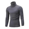 Men's Autumn/Winter 2025 High Neck Solid Color Cable Knit Sweater Pullover