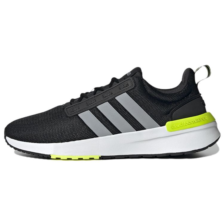 Adidas Neo Racer TR21 Lace-Up Flat Fabric Low-Top Casual Running Shoes Men Sneakers Black White GX0651