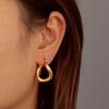 European and American Fashion Trend Stainless Steel Earrings Women's Plated 18K Light Luxury High-end Irregular Geometric Earrings