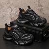 Fashion Men's breathable thick-soled insole height-increasing dad shoes, niche design, distressed sports and casual shoes   b34