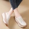 Fashion Platform Shoes Women's Sneakers 2025 New Single Shoe Wedges Casual Shoes Woman Lace Up Anti Slip Casual Shoes Zapatos De Mujer