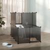 VidaXL Small Animal Cage Black 142x74x93 Cm PP and Steel 340573