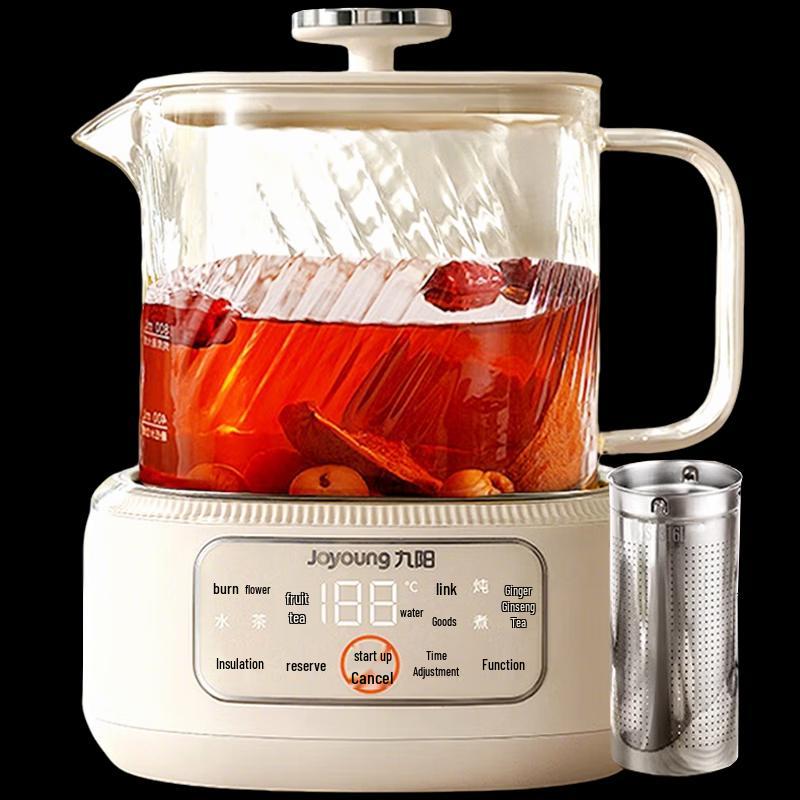 Joyoung Bollitore in Vetro per la Salute con Infusore per Tè