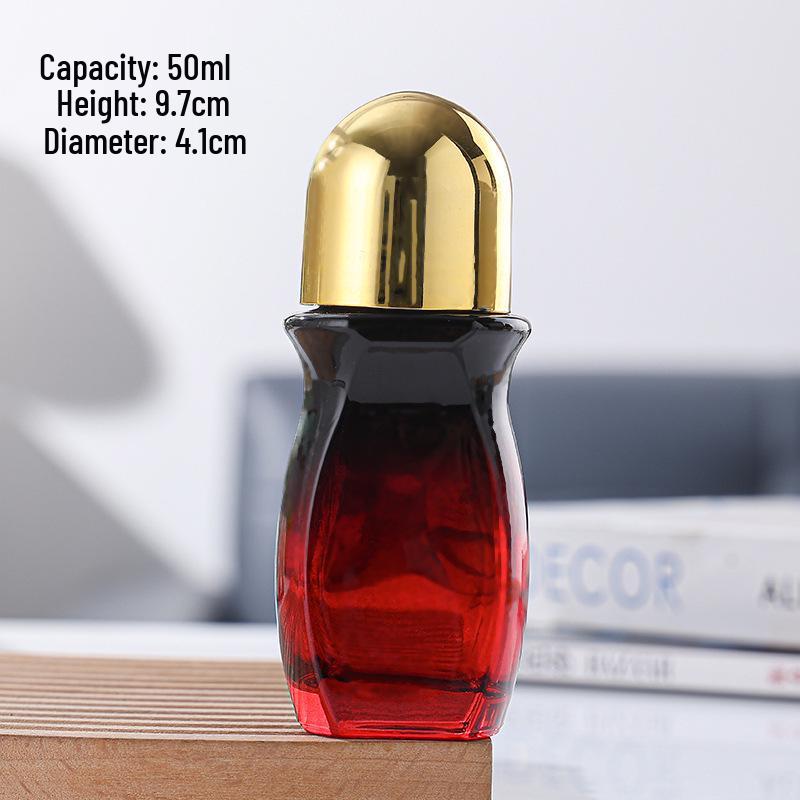 50ml Frosted Glass Rollerball Bottle for Essential Oils and Serums
