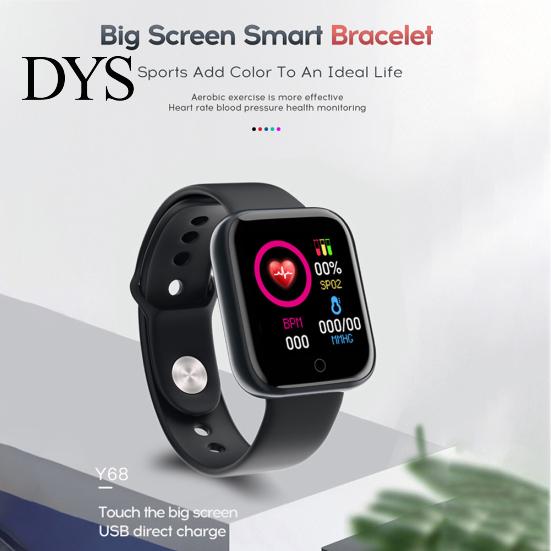 Y68 Waterproof Heart Rate Blood Pressure Monitor Smart Bracelet for iOS Android