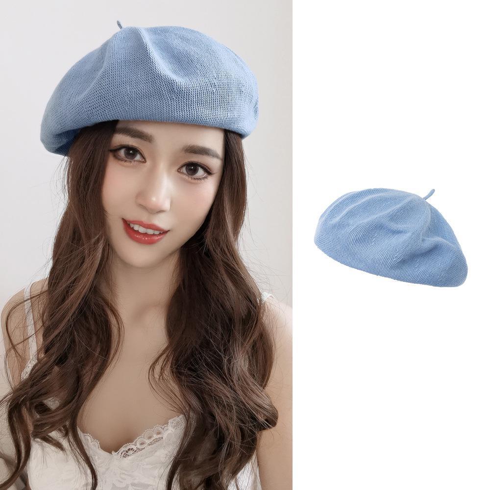 Beret Women Painters Cap Cotton Deep Brim Knitted Breathable Casual Spring Autumn Hats For Women New