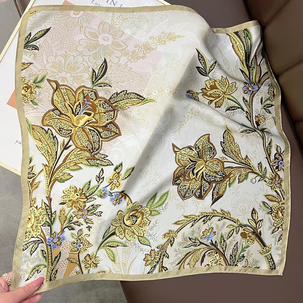 New 100% Natural Real Silk Scarf Fashion Lady Foulard Female Bandana Scarves  Women Hijab Shawl Wraps Square Neckerchief