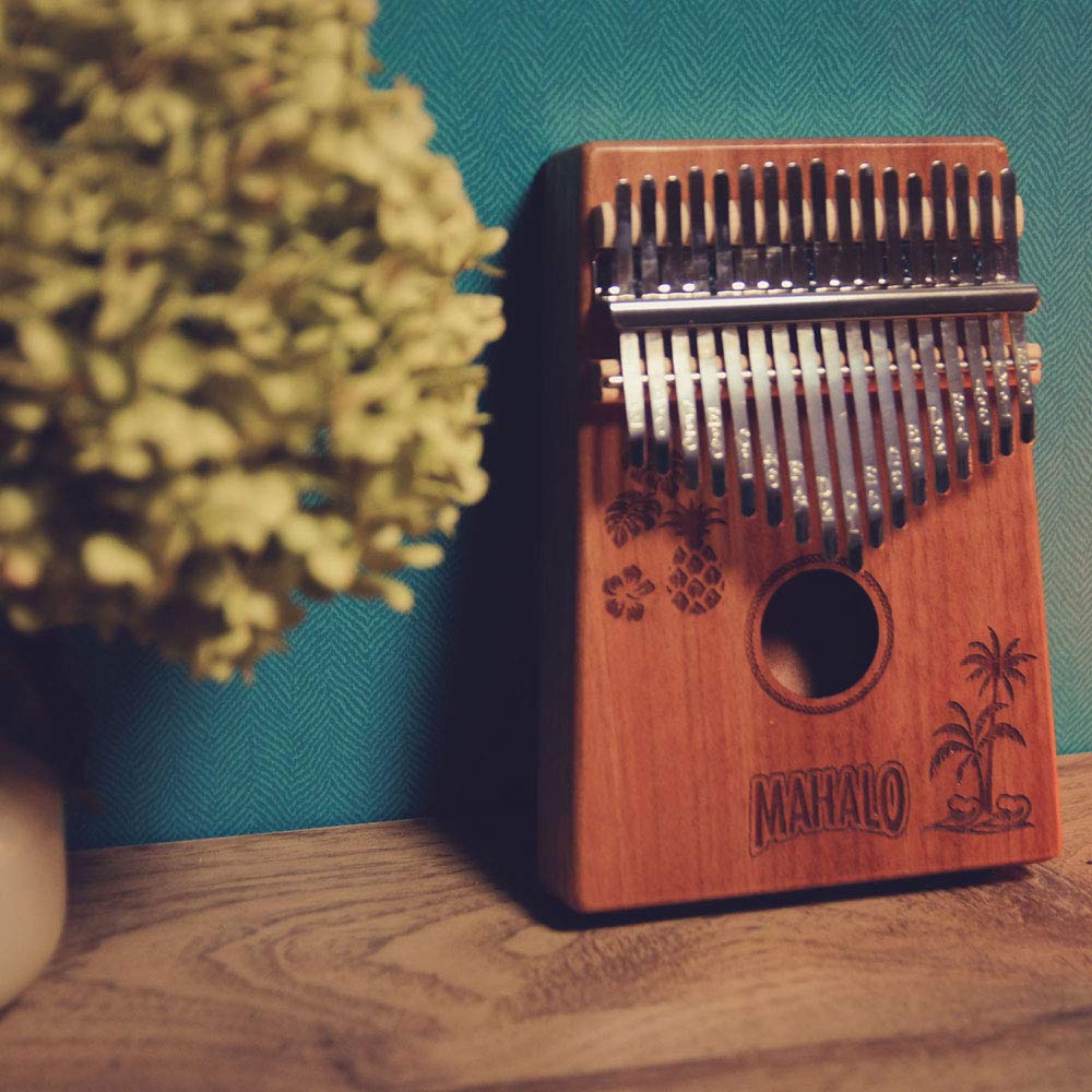 MAHALO Kalimba Daumenklavier 17 Tasten Hawaiianisches Design HWI M-KALIMBA