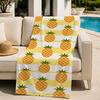 Prosop de plajă P-Pineapple Food, prosop de baie absorbant cu uscare rapidă pentru înot, sală de sport, camping, exterior
